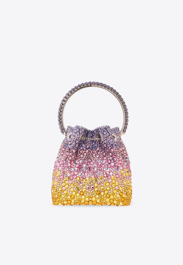 Jimmy Choo Bon Bon Crystal-Embellished Bucket Bag Multicolor BON BON XDR-SUNSET MIX