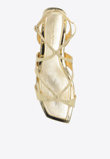 Jimmy Choo Ayla Metallic Leather Flat Sandals Gold AYLA FLAT QUI-GOLD