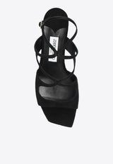 Jimmy Choo Azilia 45 Suede Leather Sandals Black AZILIA 45 SUE-BLACK