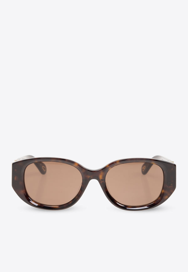 Chloé Marcie Oval-Shaped Sunglasses Brown CH0237SK 0-002