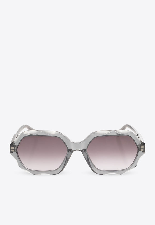Chloé Olivia Geometrical-Shaped Sunglasses Gray CH0227S 0-001
