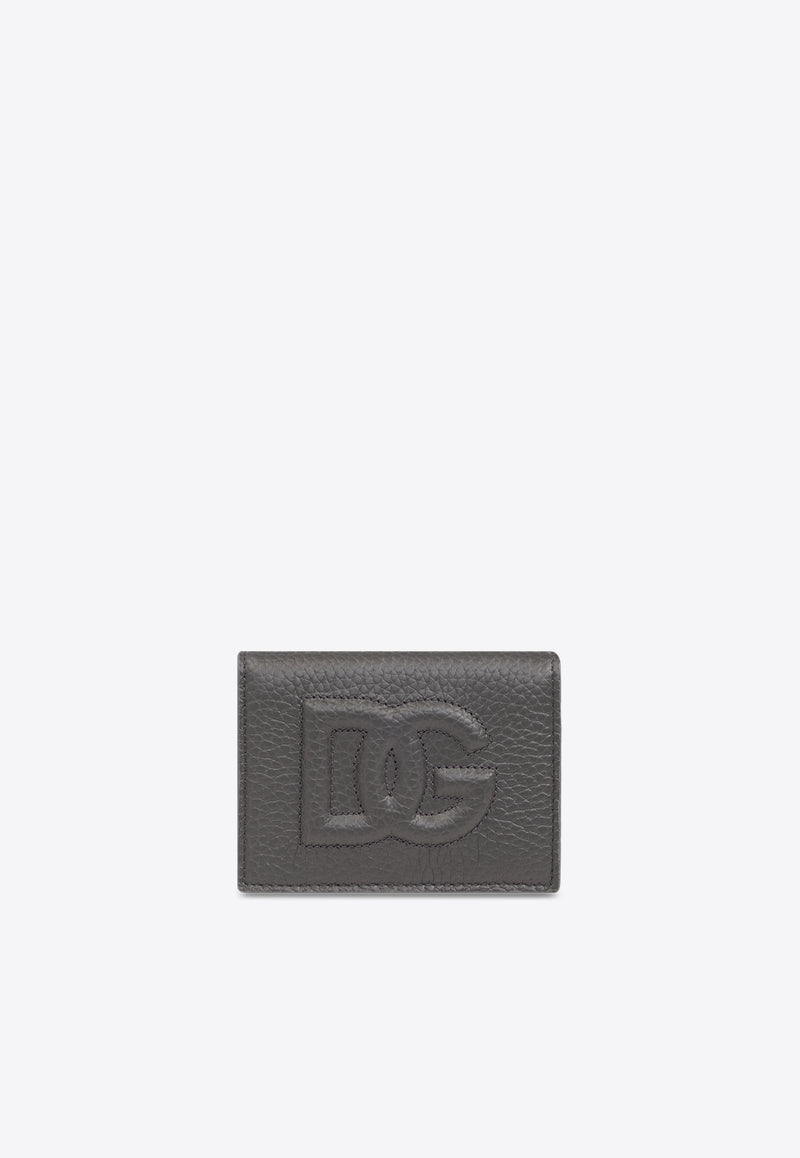 Dolce & Gabbana 3D-Effect Logo Leather Cardholder Gray BP1643 AT489-80748