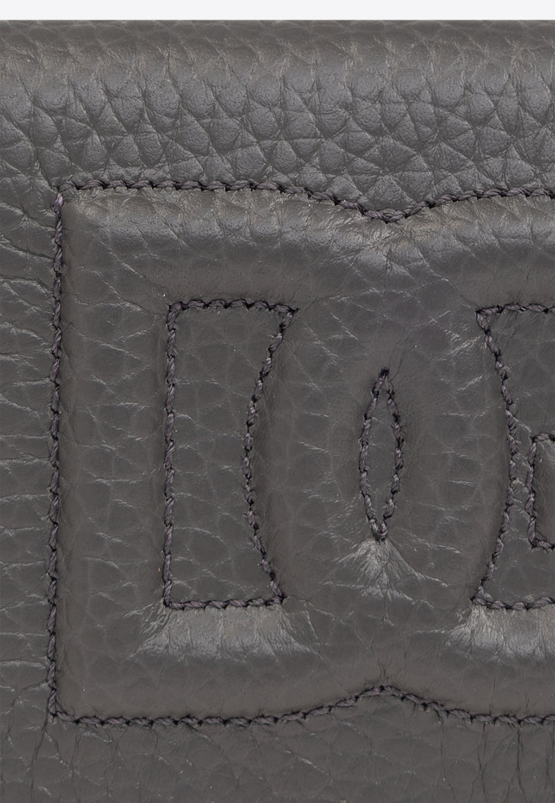Dolce & Gabbana 3D-Effect Logo Leather Cardholder Gray BP1643 AT489-80748