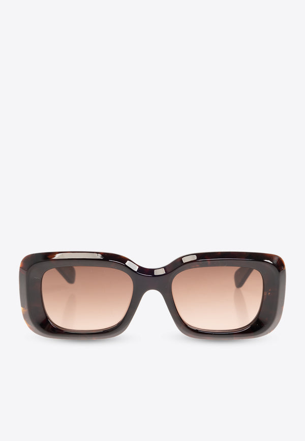 Chloé Gayia Rectangular Sunglasses Brown CH0188S 0-002