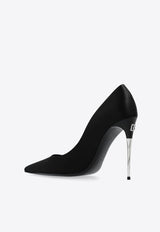 Dolce & Gabbana Loll 105 Pointed Satin Pumps Black CD1851 A7630-80999