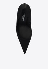 Dolce & Gabbana Loll 105 Pointed Satin Pumps Black CD1851 A7630-80999