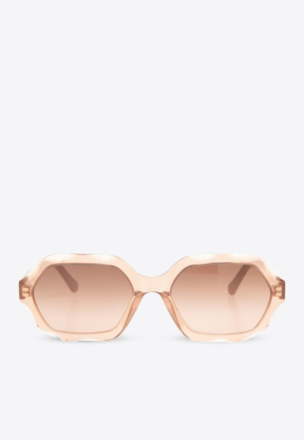Chloé Olivia Geometrical-Shaped Sunglasses Brown CH0227S 0-003