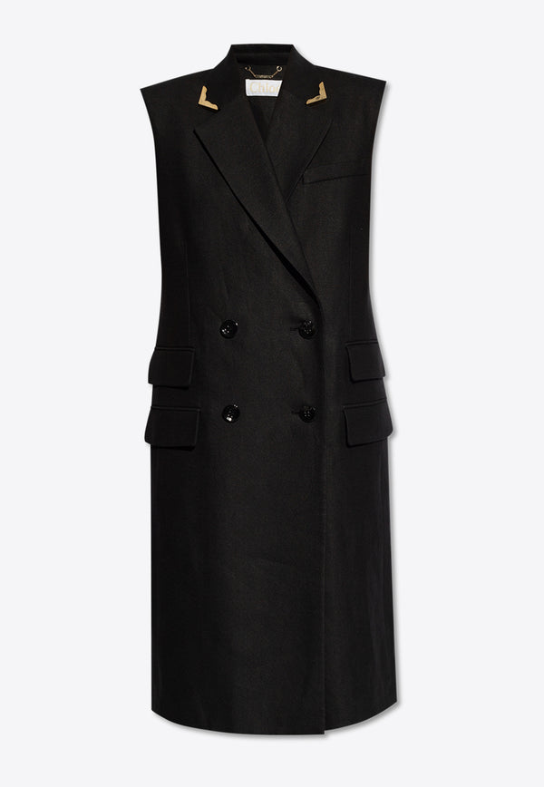 Chloé Double-Breasted Sleeveless Coat Black CHC24UMA08 131-001