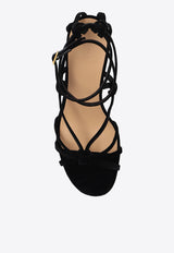 Chloé Rebecca 70 Strappy Wedge Sandals Black CHC24U989 DQ-001
