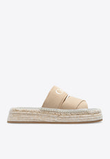 Chloé Mila Logo Flatform Slides Beige CHC24U00W KS-20Q