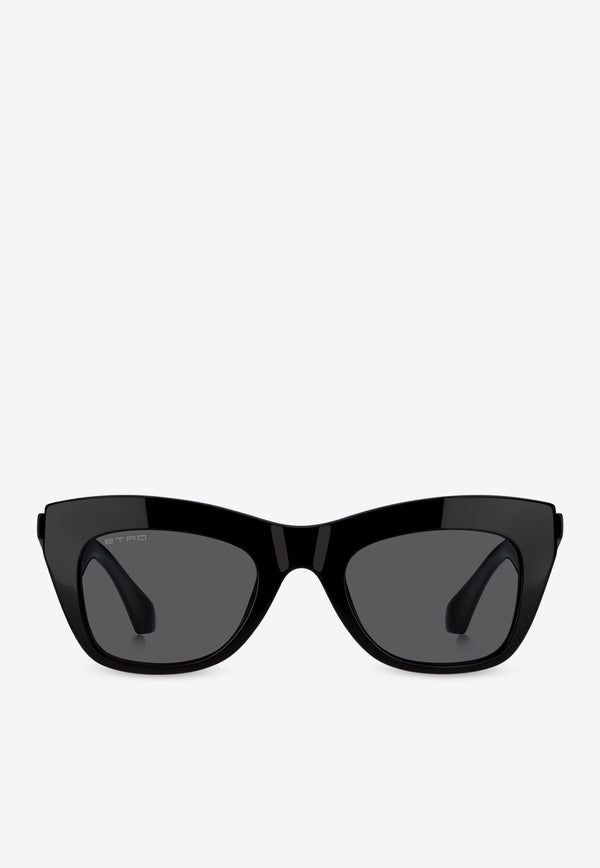 Etro Tailoring Cat-Eye Sunglasses Gray ETRO 0004 G S 0-807 BLACK