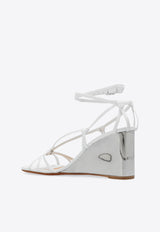 Chloé Rebecca 70 Strappy Wedge Sandals White CHC24U989 HY-101