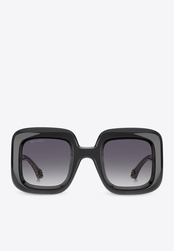 Etro Paisley Square-Frame Sunglasses Gray ETRO 0015 S 0-KB7 GREY