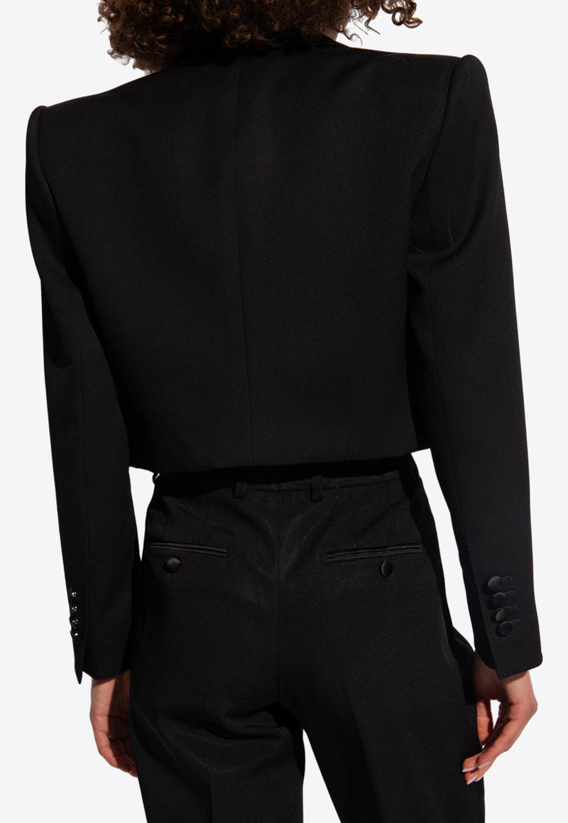 Dolce & Gabbana Tuxedo Cropped Blazer Black F26X5T FU28J-N0000