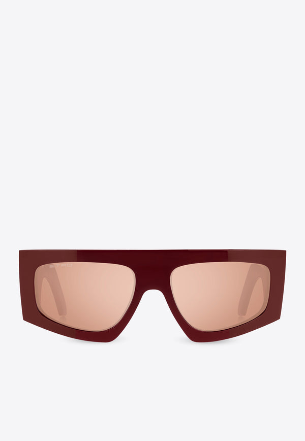 Etro Etroscreen Rectangular Sunglasses Brown ETRO 0032 G S 0-LHF BURGUNDY