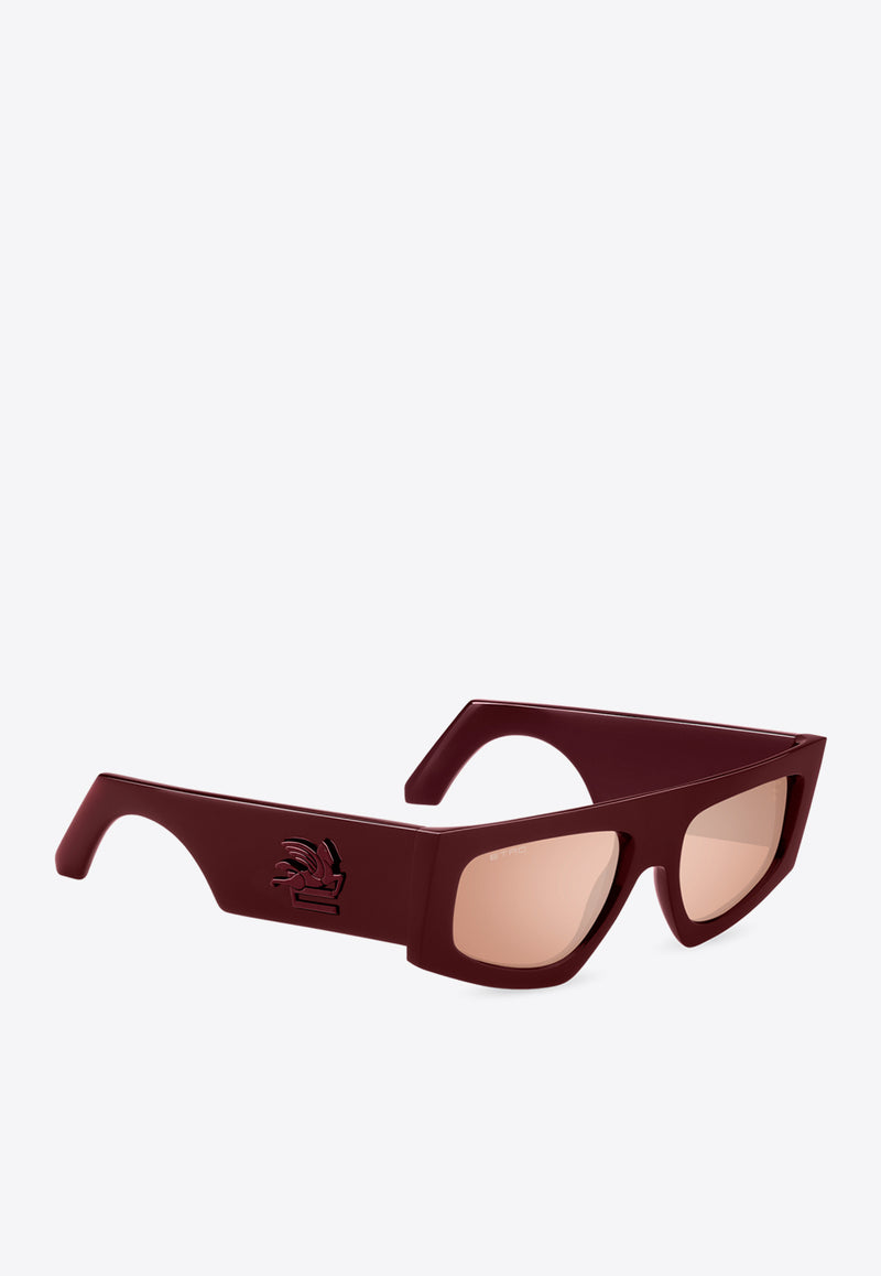 Etro Etroscreen Rectangular Sunglasses Brown ETRO 0032 G S 0-LHF BURGUNDY