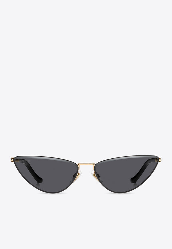 Etro Luxury Metal Cat-Eye  Sunglasses Gray ETRO 0035 S 0-000 ROSE GOLD