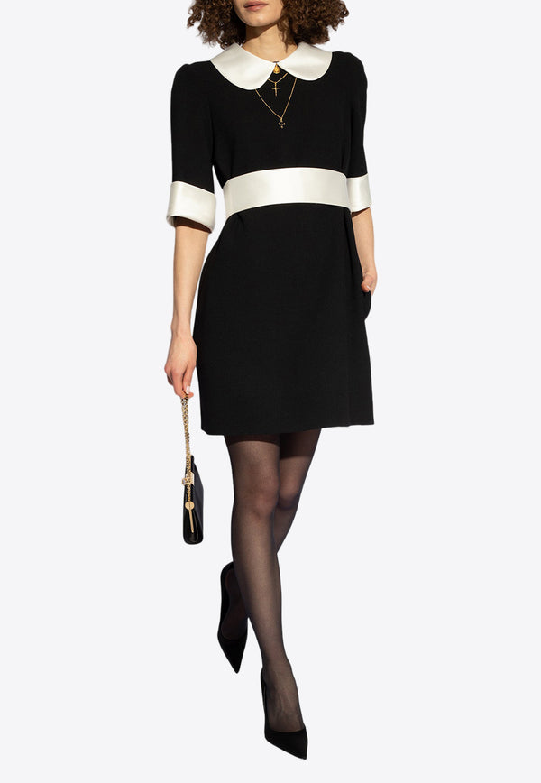 Dolce & Gabbana Wool Crepe Mini Dress Black F6JFJT FUBCI-N0000
