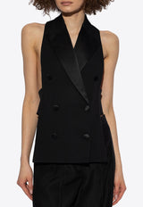Dolce & Gabbana Double-Breasted Halter Vest Black F79DET FU28J-N0000