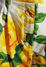 Dolce & Gabbana Rose Print High-Waist Pants Multicolor FTCJUT HS5NO-HA3VO