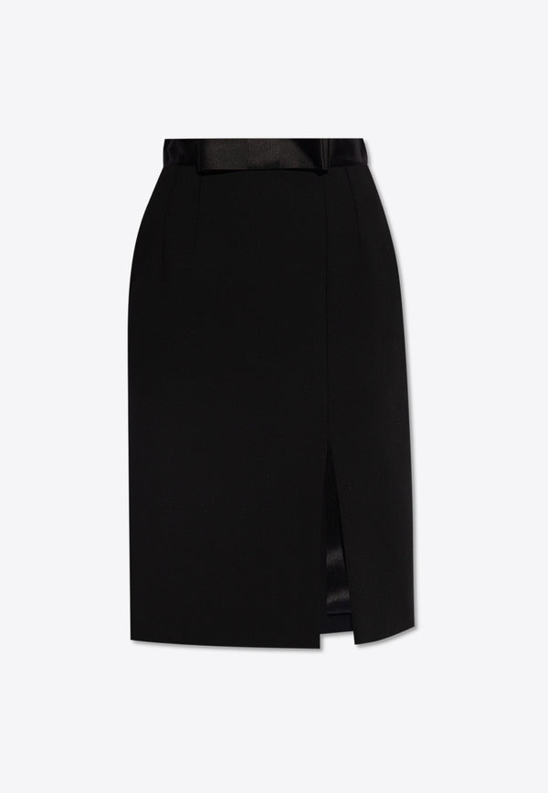 Dolce & Gabbana Satin Waistband Pencil Skirt Black F4CVBT FUBF1-N0000