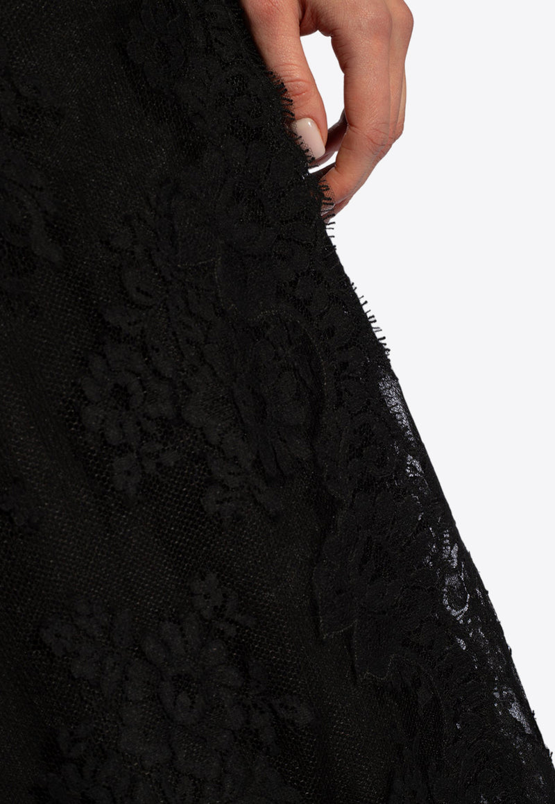 Dolce & Gabbana Lace Slip Midi Dress Black F6JAOT HLMO7-N0000