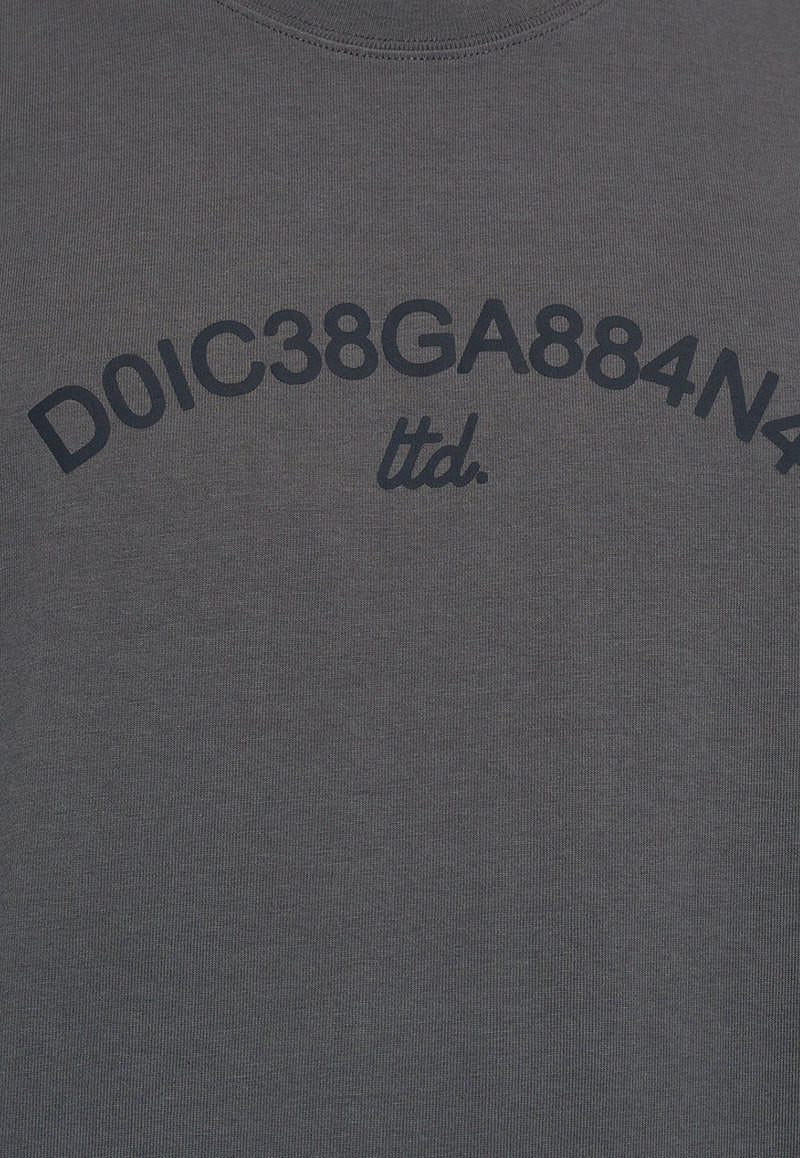 Dolce & Gabbana Logo Print Crewneck T-shirt Gray G8PN9T G7M3K-N9299