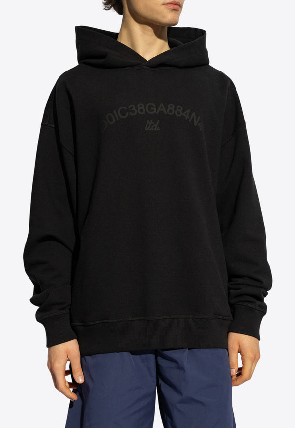 Dolce & Gabbana Logo Print Oversized Hoodie Black G9AKAT HU7PP-N0000