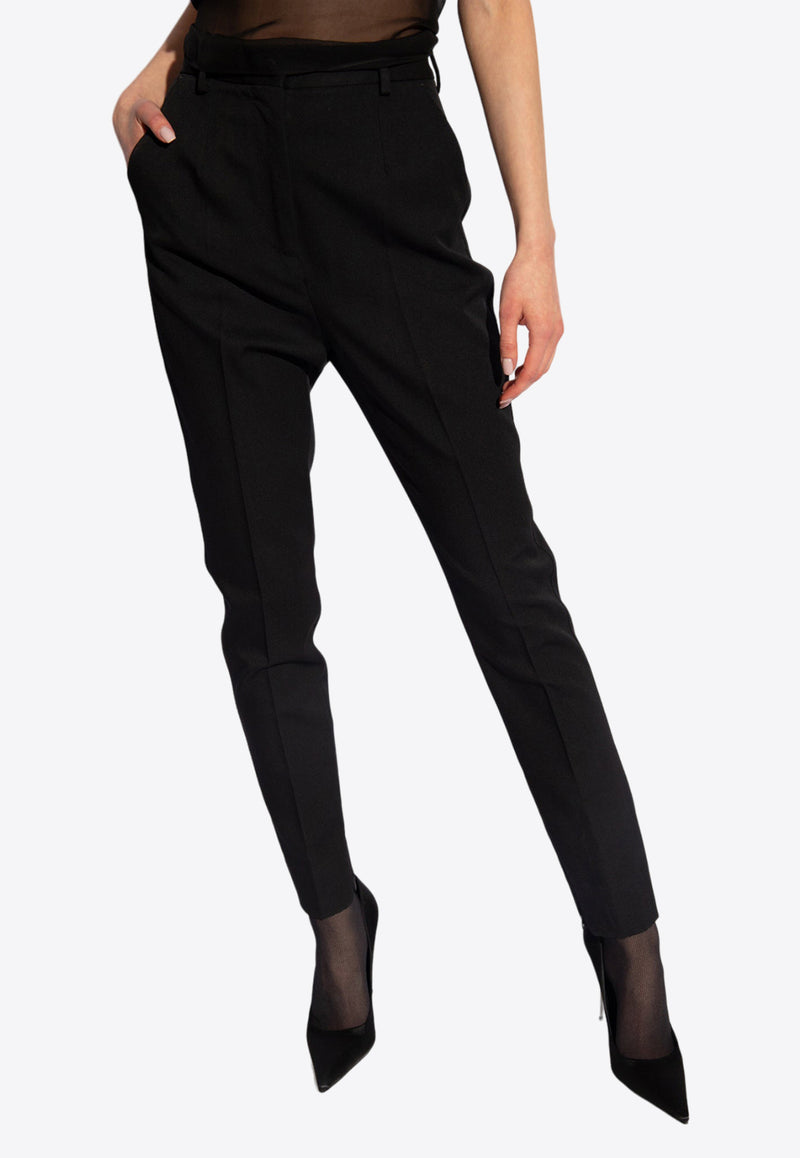 Dolce & Gabbana Tapered Wool Pants Black FTC30T FU28J-N0000