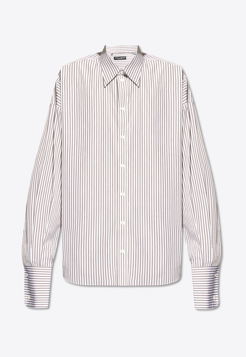 Dolce & Gabbana Oversize Pinstripe Shirt White G5LU6T FR5ZP-S8051