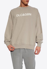 Dolce & Gabbana Logo Print Crewneck Sweatshirt Gray G9AQVT G7M8G-N0634