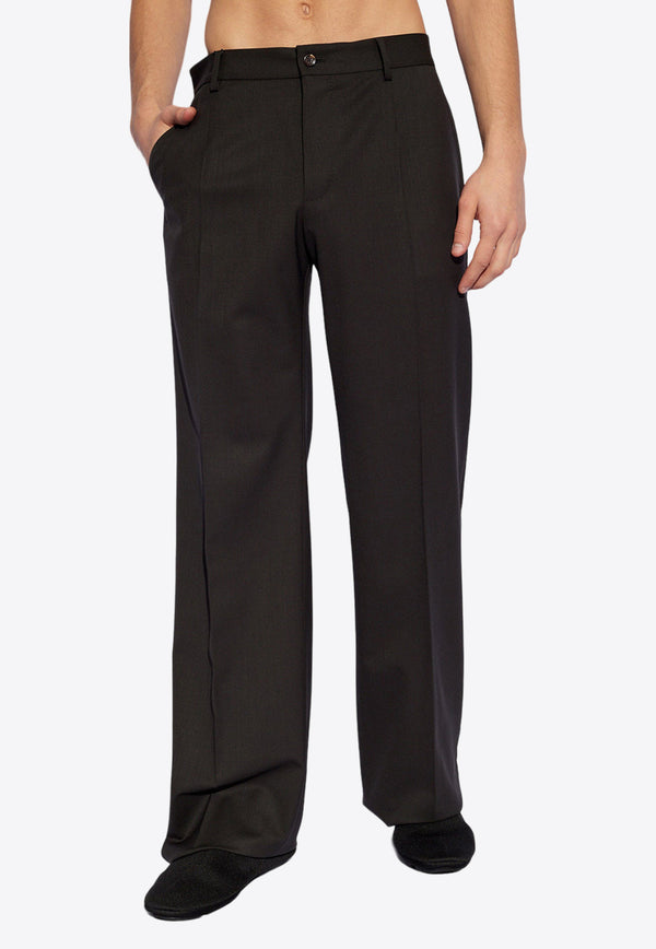 Dolce & Gabbana Straight-Leg Wool Pants Gray GYZMHT GH864-M1348