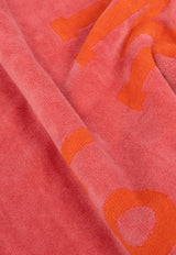 Jimmy Choo JC Logo Beach Towel Pink JC BEACH T24 A082-A451 PAPRIKA CANDY PINK