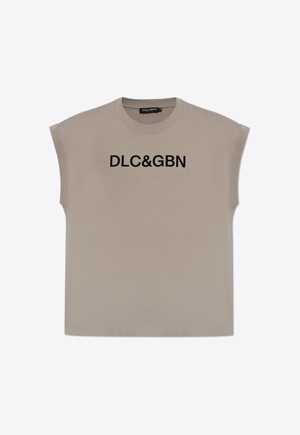 Dolce & Gabbana Logo Print Crewneck T-shirt Gray G8RF8T G7M3O-N0634