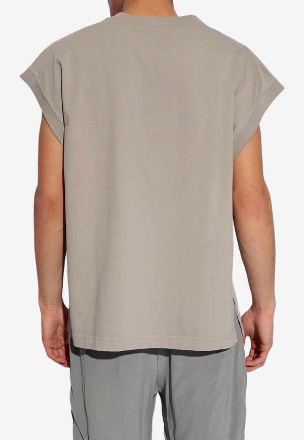 Dolce & Gabbana Logo Print Sleeveless T-shirt Gray G8RF8T G7M3O N0634
