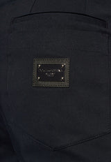 Dolce & Gabbana Logo Plaque Stretch Shorts Navy GVC4HT FUFMJ-B0665