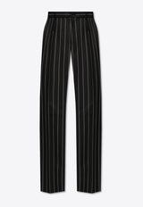 Dolce & Gabbana Pinstripe Wool Pants Black GYZMHT FR204-S8051