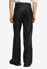 Dolce & Gabbana Pinstripe Wool Pants Black GYZMHT FR204-S8051