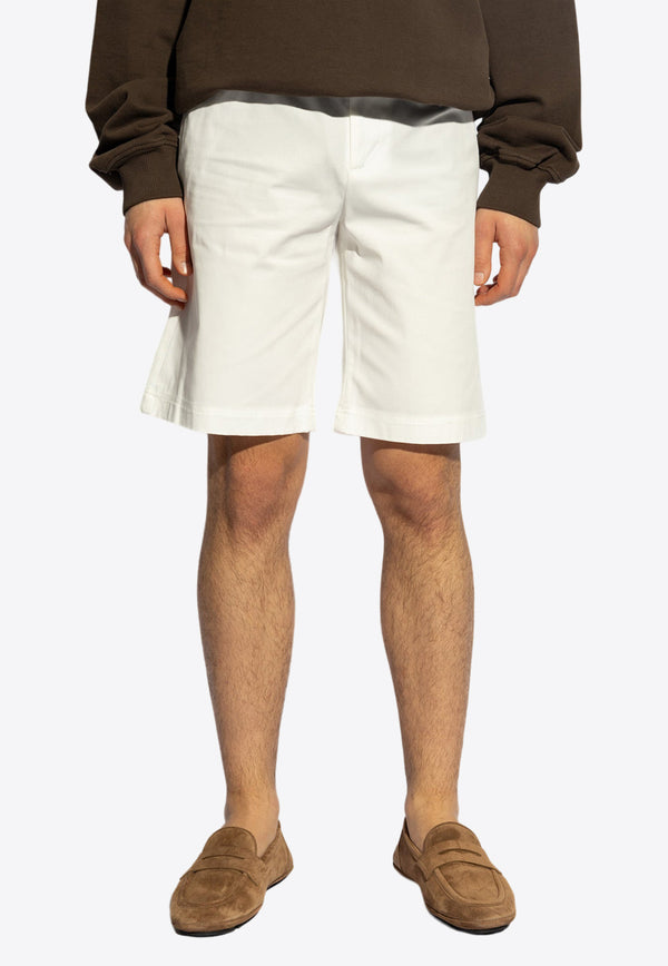 Dolce & Gabbana Logo Patch Bermuda Shorts White GVC4HT FUFMJ-W0111