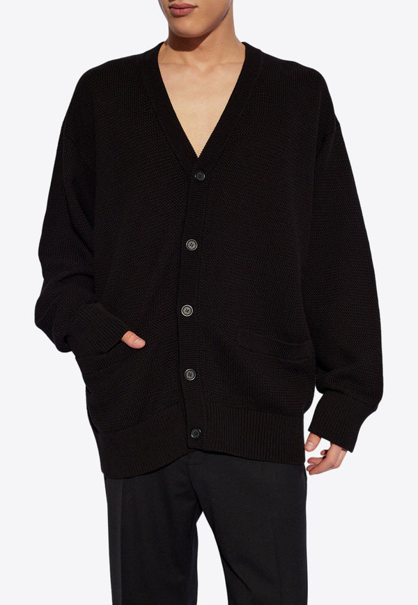 Dolce & Gabbana V-neck Buttoned Cardigan Black GXV13T JFMCM-N0000