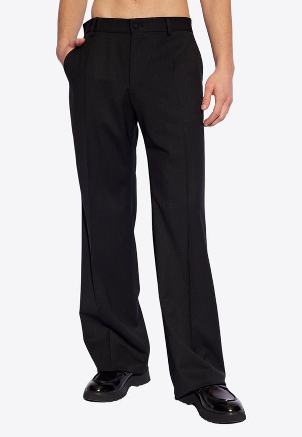 Dolce & Gabbana Wool Pleat-Front Pants Black GYZMHT GH667-N0000