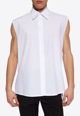 Dolce & Gabbana Sleeveless Buttoned Shirt White G5LV1T FU5T9-W0800