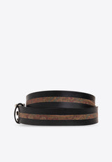 Etro Paisley-Trimmed Reversible Leather Belt Black MP3D0001 AA031-M0021