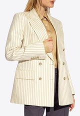 Tom Ford Double-Breasted Striped Blazer GI2971 FAX1158-XECBL