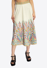 Etro Paisley Pattern Flared Midi Skirt Multicolor WRFA0012 99SPE49-X0800