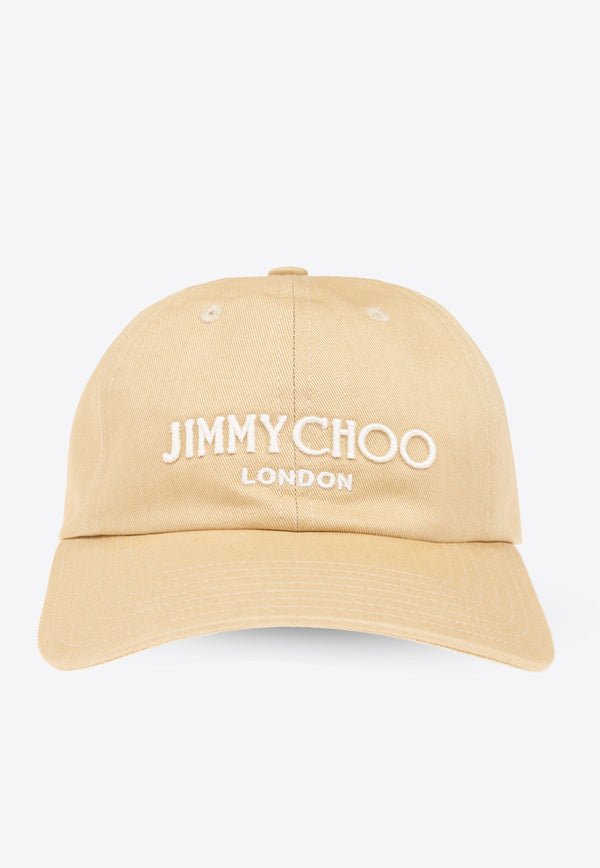 Jimmy Choo Pacifico Embroidered Baseball Cap Beige PACIFICO A840-S520 NATURAL