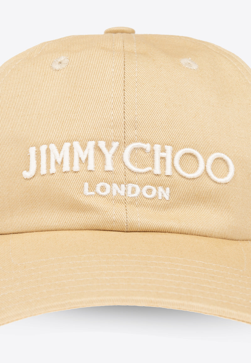 Jimmy Choo Pacifico Embroidered Baseball Cap Beige PACIFICO A840-S520 NATURAL