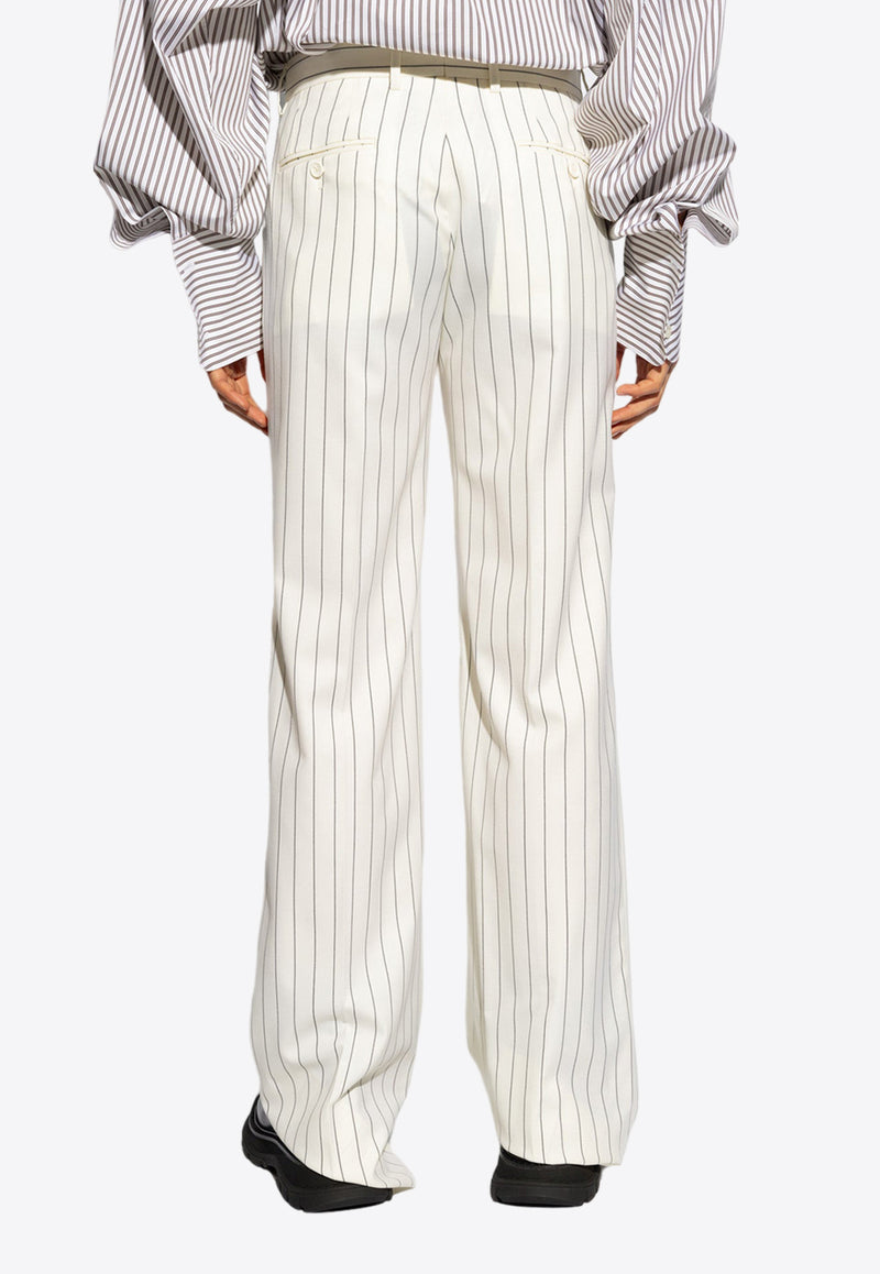 Dolce & Gabbana Striped Wool Pants Cream GYZMHT FRBC7-S8051