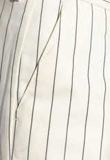 Dolce & Gabbana Striped Wool Pants Cream GYZMHT FRBC7-S8051