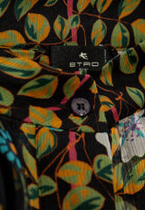 Etro Floral Print Silk Shirt Black WRIA0006 99SA1A3-X0810